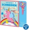 Buchcover und Innenansicht für das Buch: Ich lerne schneiden - Zauberhafte Einhörner