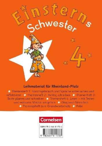 Buchcover und Innenansicht für das Buch: Einsterns Schwester 4. Schuljahr. Themenhefte 1-4, Training Grundwortschatz und Diagnoseheft - Leihmaterial - Im Schuber (Rheinland-Pfalz)
