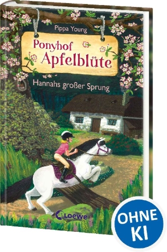 Buchcover und Innenansicht für das Buch: Ponyhof Apfelblüte (Band 24) - Hannahs großer Sprung