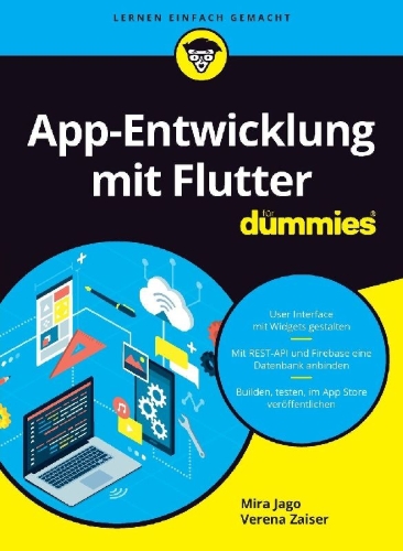 Buchcover und Innenansicht für das Buch: App-Entwicklung mit Flutter für Dummies