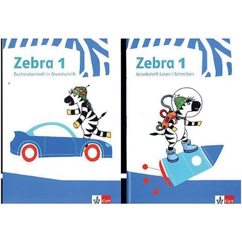 Buchcover und Innenansicht für das Buch: Zebra 1. Paket: Buchstabenheft in Grundschrift, Arbeitsheft Lesen/Schreiben