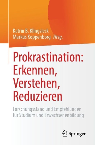 Buchcover und Innenansicht für das Buch: Prokrastination: Erkennen, Verstehen, Reduzieren