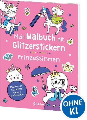 Buchcover und Innenansicht für das Buch: Mes Autocollants Scintillants - Les princesses