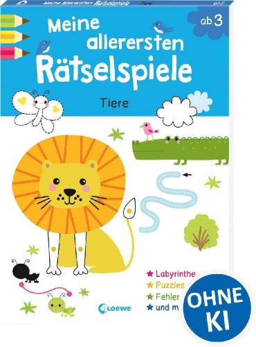 Buchcover und Innenansicht für das Buch: Mon premier bloc de jeux