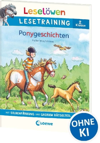 Buchcover und Innenansicht für das Buch: Leselöwen Lesetraining 2. Klasse - Ponygeschichten