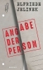 Buchcover und Innenansicht für das Buch: Angabe der Person