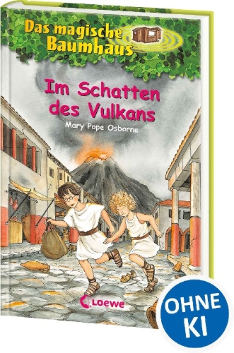 Buchcover und Innenansicht für das Buch: Das magische Baumhaus (Band 13) - Im Schatten des Vulkans