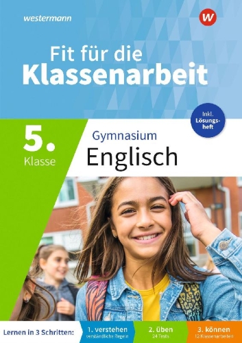 Buchcover und Innenansicht für das Buch: Fit für die Klassenarbeit - Gymnasium. Englisch 5