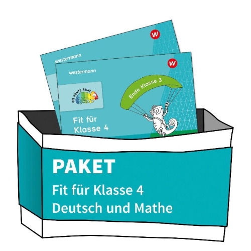 Buchcover und Innenansicht für das Buch: DIE BUNTE REIHE - Deutsch/Mathematik. Paket Fit für Klasse 4 (2 Hefte)