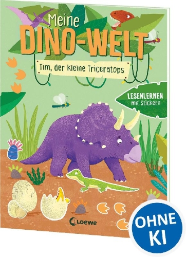 Buchcover und Innenansicht für das Buch: Les Dinosaures - Jack le petit tricératops