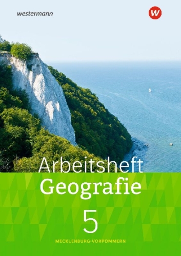 Buchcover und Innenansicht für das Buch: Heimat und Welt. Arbeitsheft Geografie 5. Für Mecklenburg-Vorpommern