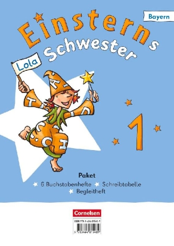 Buchcover und Innenansicht für das Buch: Einsterns Schwester 1. Jahrgangsstufe - Erstlesen - Ausgabe Bayern 2025 - 6 Buchstabenhefte im Paket - Mit Schreibtabelle und Begleitheften
