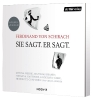 Buchcover und Innenansicht für das Buch: Sie sagt. Er sagt.