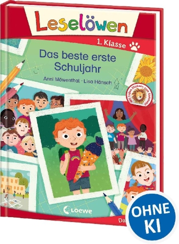 Buchcover und Innenansicht für das Buch: Leselöwen 1. Klasse - Das beste erste Schuljahr
