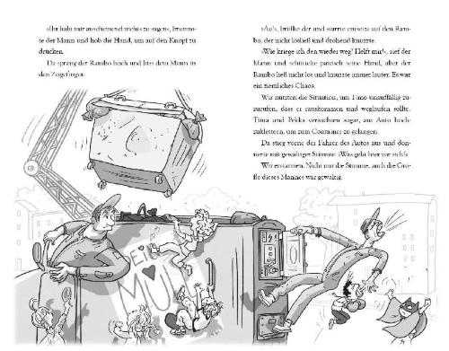 Buchcover und Innenansicht für das Buch: Ella und die entführten Pferde