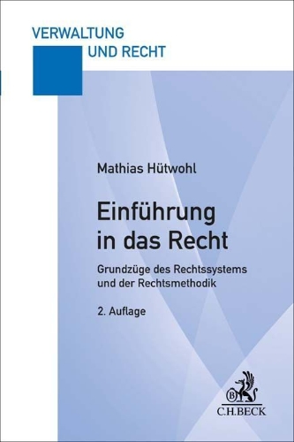 Buchcover und Innenansicht für das Buch: Einführung in das Recht