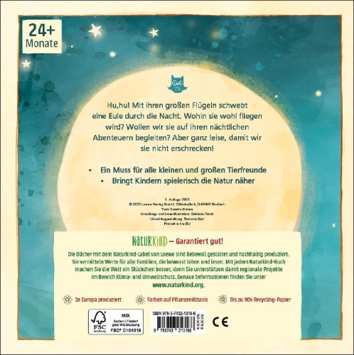 Buchcover und Innenansicht für das Buch: Mein erstes Naturbuch - Die Eule