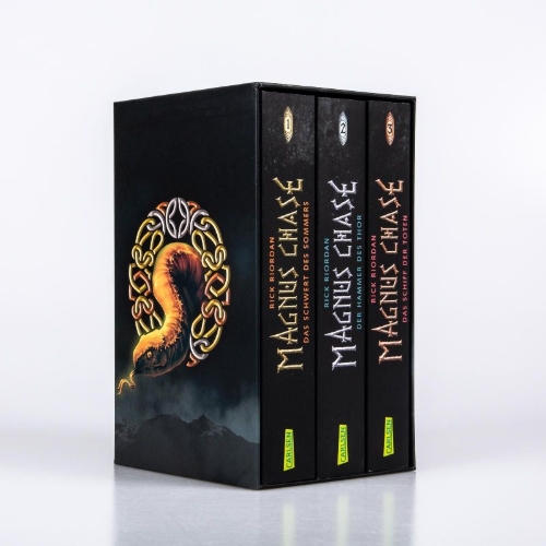 Buchcover und Innenansicht für das Buch: Magnus Chase: Magnus-Chase-Schuber (3 Bände im Taschenbuch-Schuber)