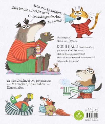 Buchcover und Innenansicht für das Buch: The Quickest Bedtimestory Ever