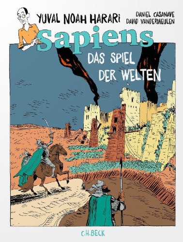 Buchcover und Innenansicht für das Buch: Sapiens - Das Spiel der Welten
