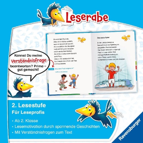Buchcover und Innenansicht für das Buch: 1:0 für Paul! Eine Fußballgeschichte - Leserabe ab 2. Klasse - Erstlesebuch für Kinder ab 7 Jahren