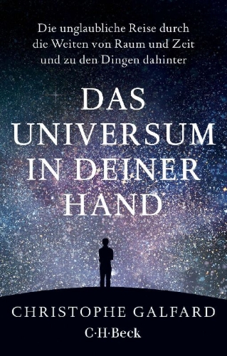 Buchcover und Innenansicht für das Buch: The Universe in Your Hand. A Journey through Space, Time and Beyond