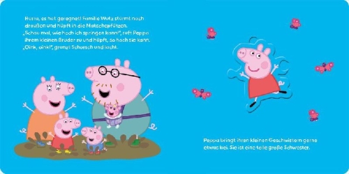 Buchcover und Innenansicht für das Buch: Peppa Pig: Peppa und ihre Familie
