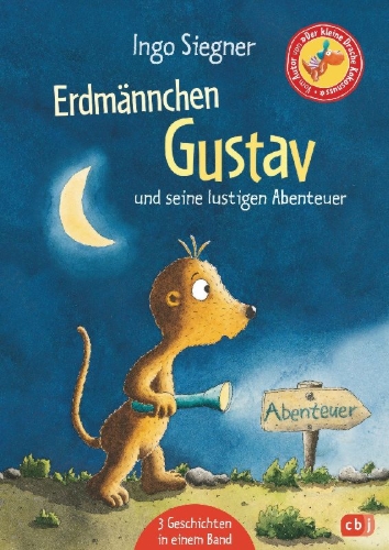 Buchcover und Innenansicht für das Buch: Erdmännchen Gustav und seine lustigsten Abenteuer