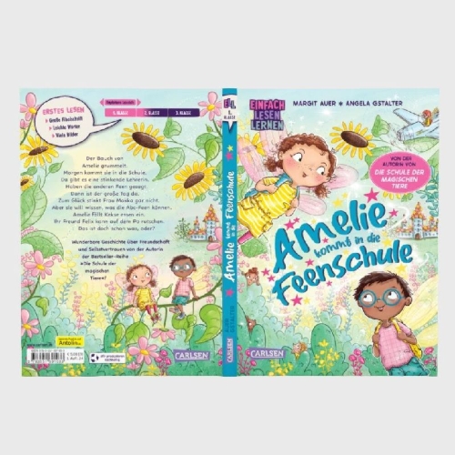 Buchcover und Innenansicht für das Buch: Amelie kommt in die Feenschule