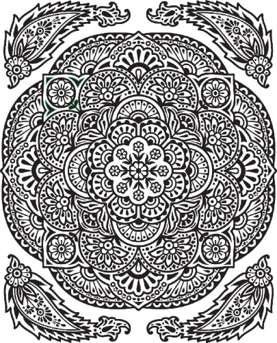 Buchcover und Innenansicht für das Buch: Mein Farbenzauber-Malbuch: Mandalas