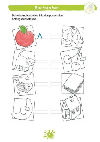 Buchcover und Innenansicht für das Buch: Mein großes Abc-Buch mit Rabe Linus - ab 5 Jahren