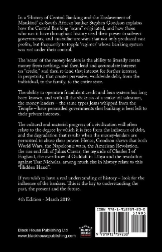 Buchcover und Innenansicht für das Buch: A History of Central Banking and the Enslavement of Mankind