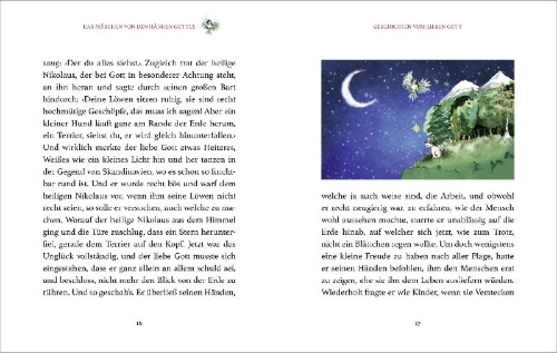 Buchcover und Innenansicht für das Buch: Geschichten vom lieben Gott