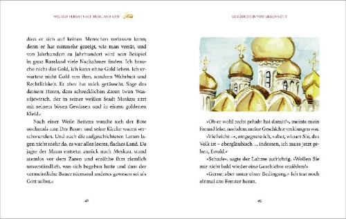 Buchcover und Innenansicht für das Buch: Geschichten vom lieben Gott