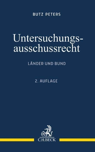 Buchcover und Innenansicht für das Buch: Untersuchungsausschussrecht