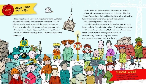 Buchcover und Innenansicht für das Buch: Detektivbüro LasseMaja - Das Weihnachtsrätsel von Valleby (Detektivbüro LasseMaja, Bd.)
