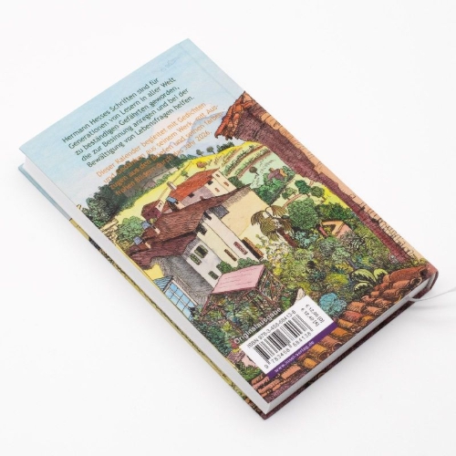 Buchcover und Innenansicht für das Buch: Hermann Hesse Kalender für das Jahr 2026