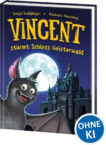 Buchcover und Innenansicht für das Buch: Vincent stürmt Schloss Geisterwald (Band 4)