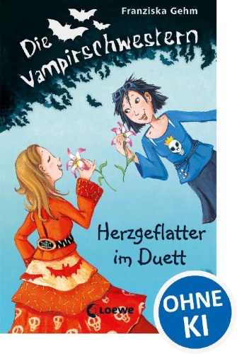 Buchcover und Innenansicht für das Buch: Die Vampirschwestern 04. Herzgeflatter im Duett