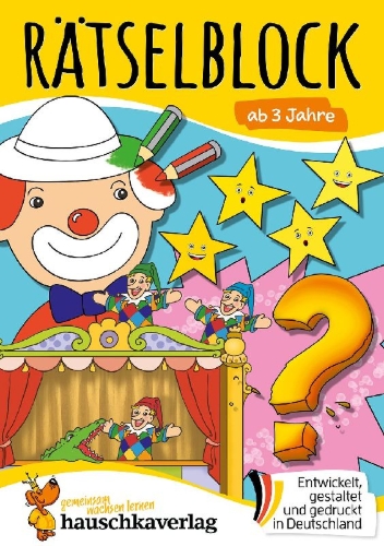 Buchcover und Innenansicht für das Buch: Rätselblock ab 3 Jahre - Band 1