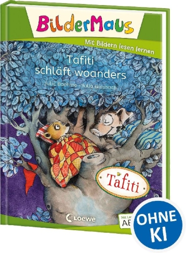 Buchcover und Innenansicht für das Buch: Bildermaus - Tafiti schläft woanders