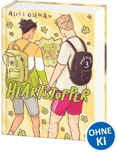 Buchcover und Innenansicht für das Buch: Heartstopper Volume 3 (deutsche Hardcover-Ausgabe)