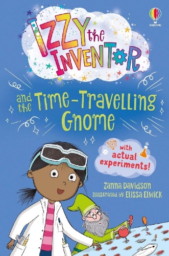 Buchcover und Innenansicht für das Buch: Izzy the Inventor and the Time Travelling Gnome