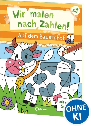 Buchcover und Innenansicht für das Buch: Mes Coloriages Magiques - La Ferme