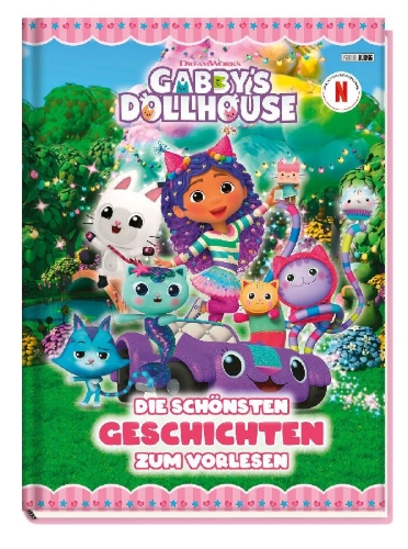 Buchcover und Innenansicht für das Buch: Gabby's Dollhouse: Die schönsten Geschichten zum Vorlesen