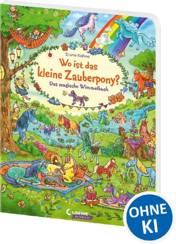 Buchcover und Innenansicht für das Buch: Wo ist das kleine Zauberpony?