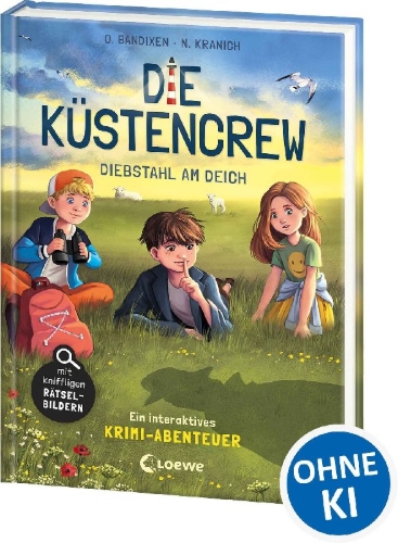 Buchcover und Innenansicht für das Buch: Die Küstencrew (Band 3) - Diebstahl am Deich