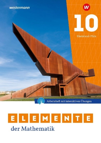 Buchcover und Innenansicht für das Buch: Elemente der Mathematik SI 10. Arbeitsheft mit Lösungen und Interaktiven Übungen. Für Rheinland-Pfalz