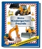 Buchcover und Innenansicht für das Buch: Baustellenfahrzeuge: Meine Kindergartenfreunde