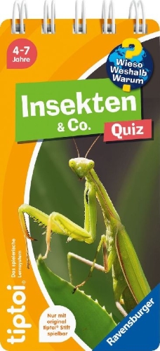 Buchcover und Innenansicht für das Buch: tiptoi® Wieso? Weshalb? Warum? Quiz - Insekten & Co.